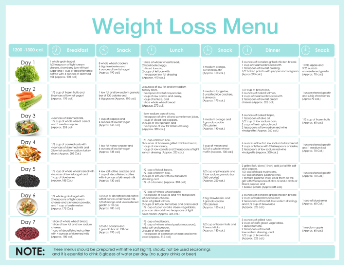 How to lose weight diet plan