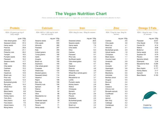 Recommended Dietary Allowance for vegans